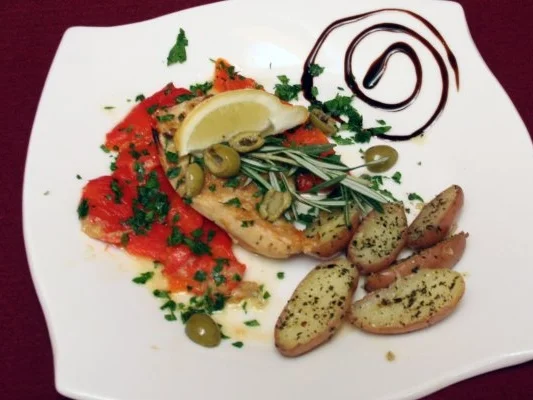 Rezept: Sizilianisches Hähnchen auf Paprika Sizilianisches Hähnchen auf Paprika - Rezept