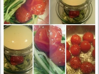 Gurkensalat als Gurkenspaghetti mit karamelisierten Cherrytomaten - Rezept - Bild Nr. 14