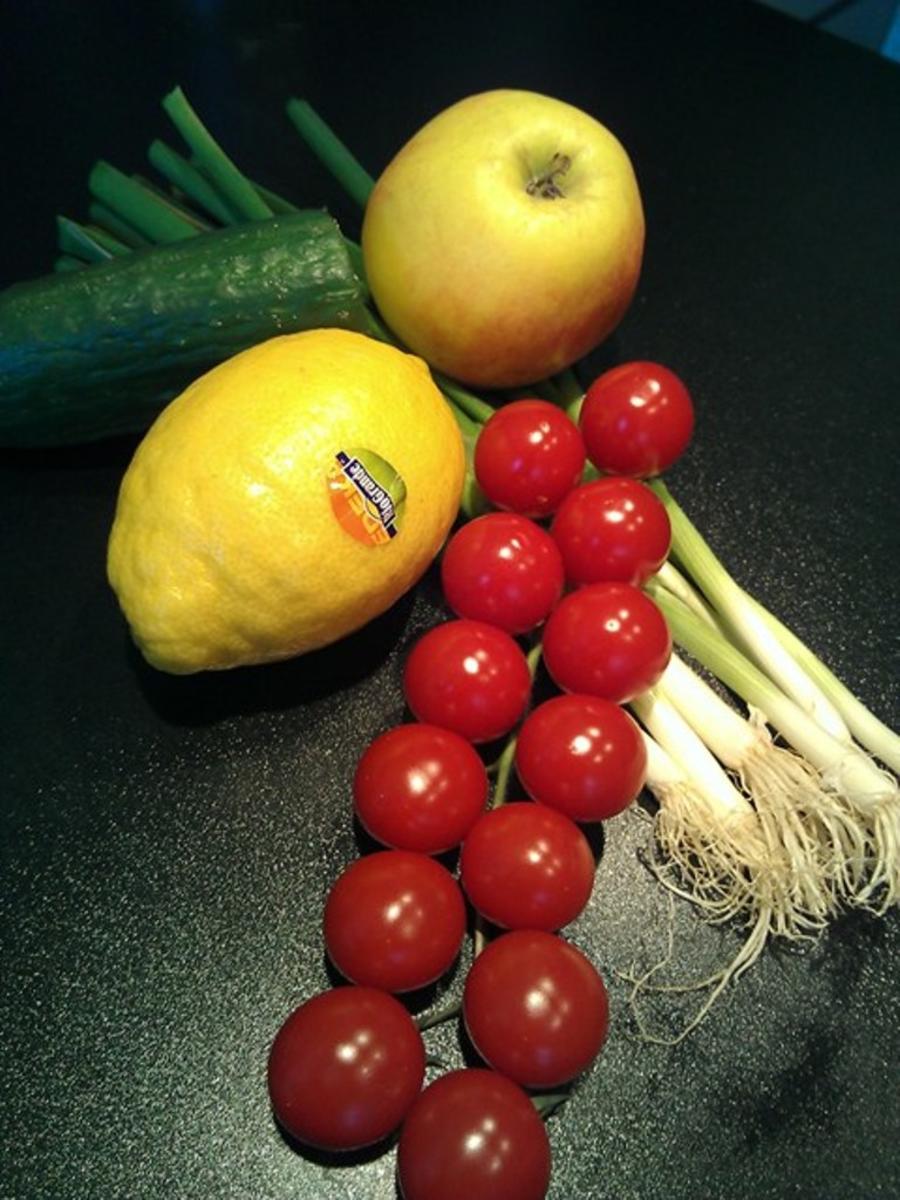 Gurkensalat als Gurkenspaghetti mit karamelisierten Cherrytomaten - Rezept - Bild Nr. 11