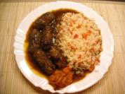 Serbische Cevapcici mit gedünstetem Reis - Rezept