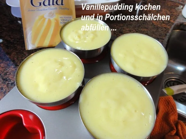 Rezept: Dessert: VANILLEPUDDING mit 2 Beilagen Bild Nr. 2 Dessert: VANILLEPUDDING mit 2 Beilagen - Rezept - Bild Nr. 2