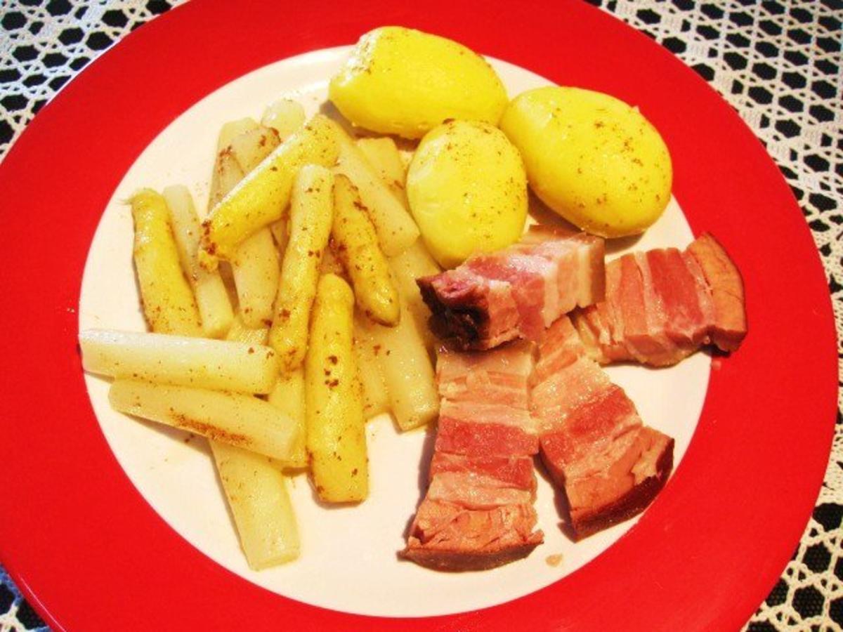 Einfaches Spargelgemüse mit Rauchfleisch - Rezept