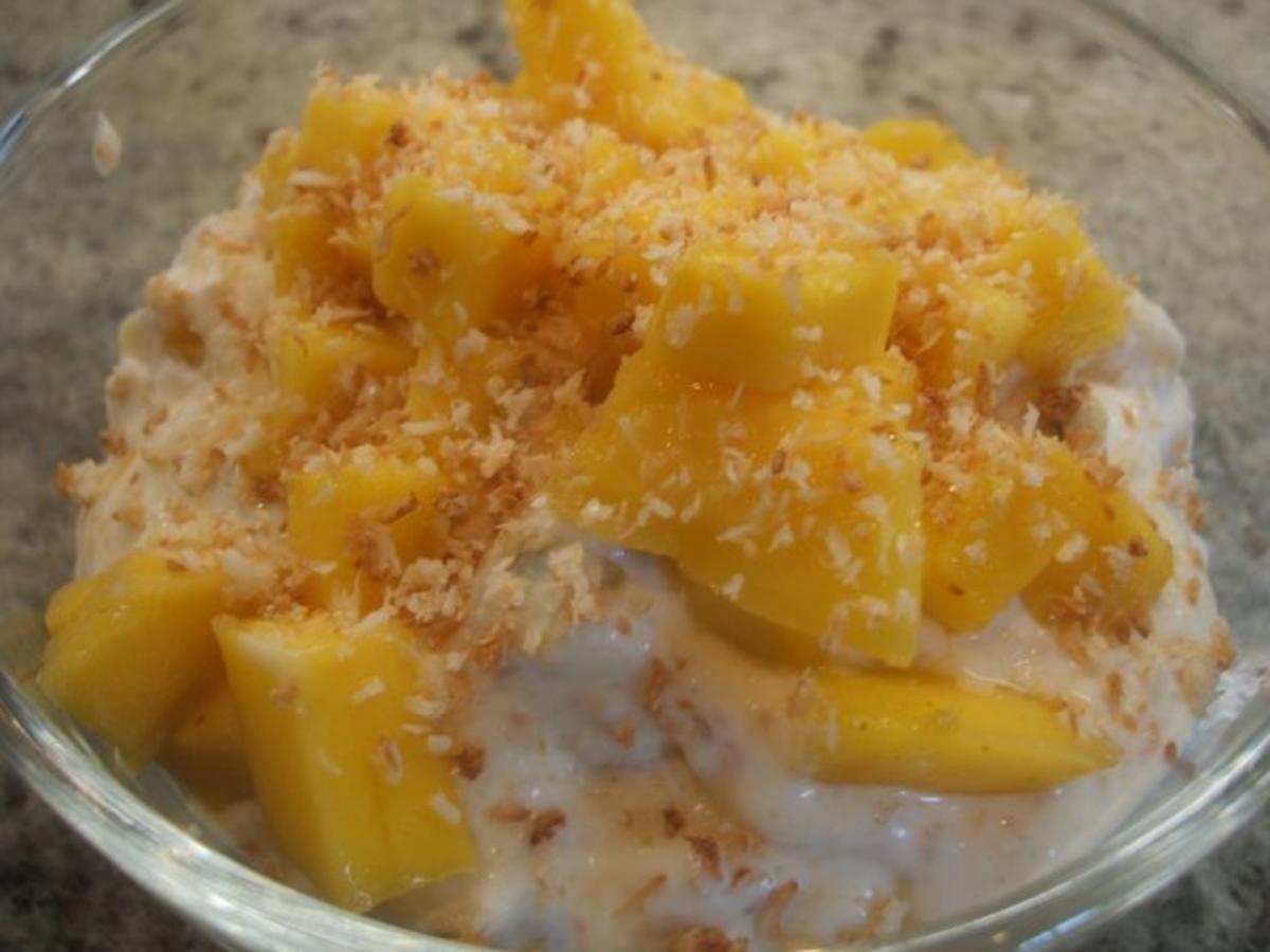 Dessert: Mango-Maracuja-Quark mit Kokos - Rezept - Bild Nr. 2