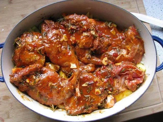 Rezept: Wild: Mariniertes Kaninchen auf Gemüsebett Bild Nr. 4 Wild: Mariniertes Kaninchen auf Gemüsebett - Rezept - Bild Nr. 4