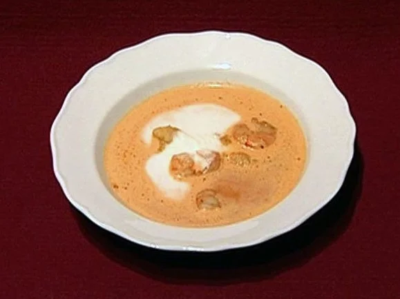 Rezept: Garnelensuppe mit geröstetem Blumenkohl (Mandy Bork) Garnelensuppe mit geröstetem Blumenkohl (Mandy Bork) - Rezept