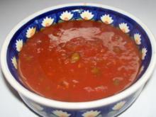 Tomatensoße mit Speck und Kapern - Rezept