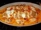 ÜBERBACKENE HÄHNCHENBRUST mit AJVAR-SAHNE - Rezept