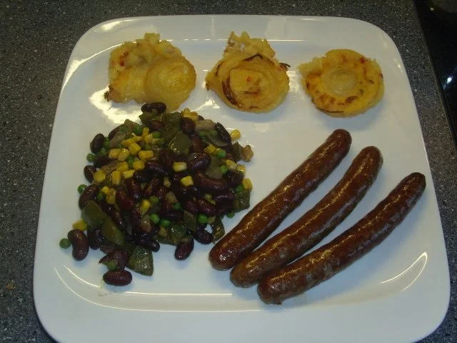 Merguez mit Cowboy-Kartoffel-Muffins und Countrygemüse - Rezept
