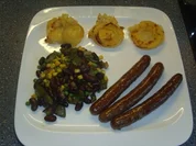 Merguez mit Cowboy-Kartoffel-Muffins und Countrygemüse - Rezept