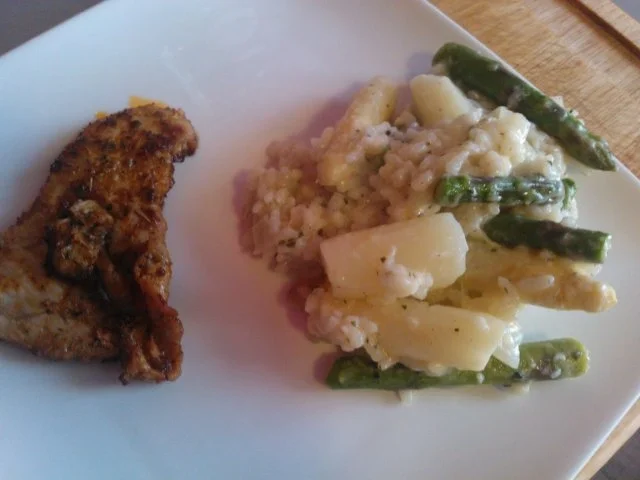 Spargel-Risotto (vom weissen und gruenen Spargel) - Rezept - Bild Nr. 2