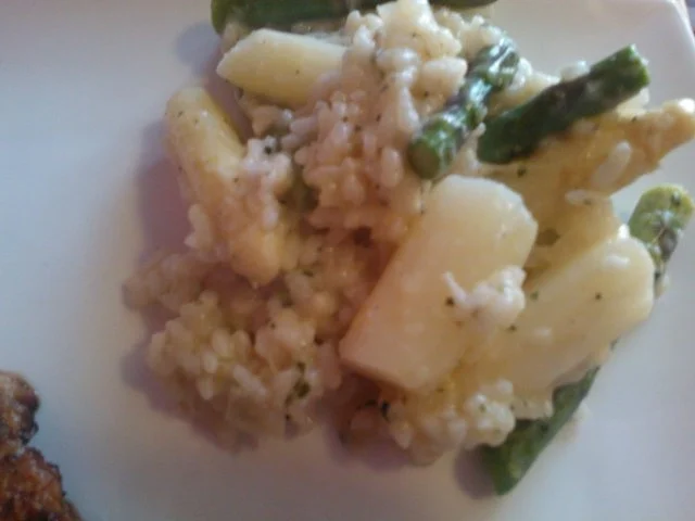 Spargel-Risotto (vom weissen und gruenen Spargel) - Rezept - Bild Nr. 4