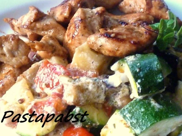 Parmesan Gemüse mit Honig Huhn - Rezept - Bild Nr. 5