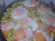 Rezept: Eier im Gemüsenest Eier im Gemüsenest - Rezept