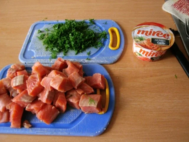 Wildlachsfilet mit grünem und weissem Spargel - Rezept - Bild Nr. 3