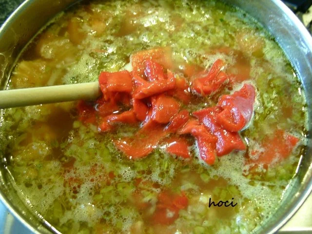 Rezept: Paprika- Mascarponesüppchen mit einer sahnigen Speckinsel Bild Nr. 12 Paprika- Mascarponesüppchen mit einer sahnigen Speckinsel - Rezept - Bild Nr. 12