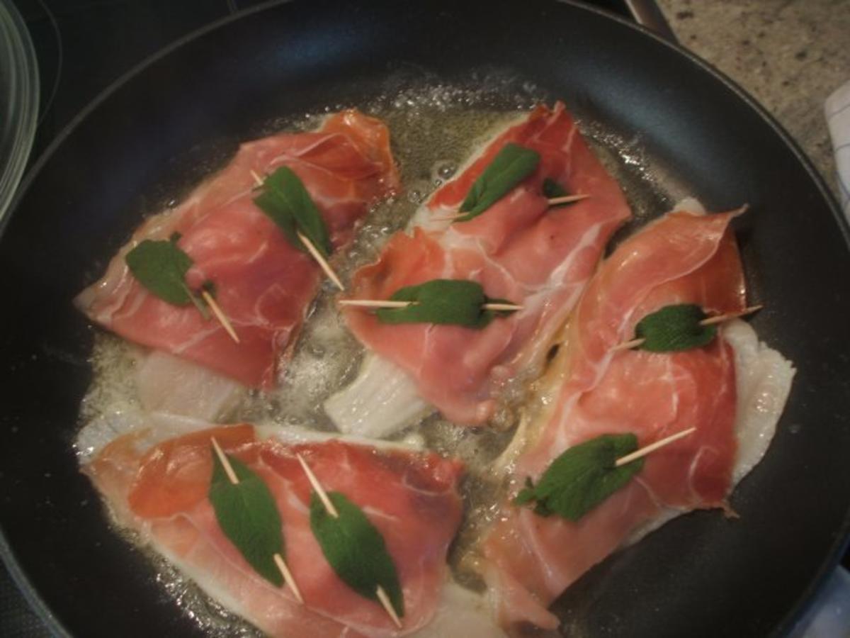 Fisch: Scholle - Saltimbocca di passera di mare - Rezept - Bild Nr. 4