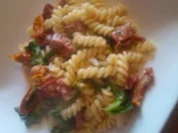 Pasta con indivia e chorizo - Rezept