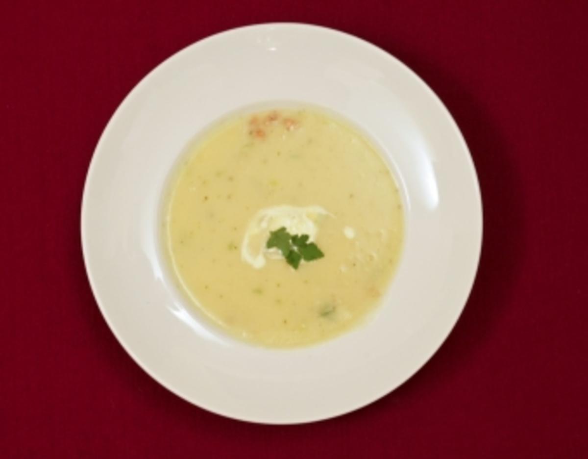 Kartoffel-Lauch-Suppe mit frischen Nordseekrabben (Robert Treutel) - Rezept