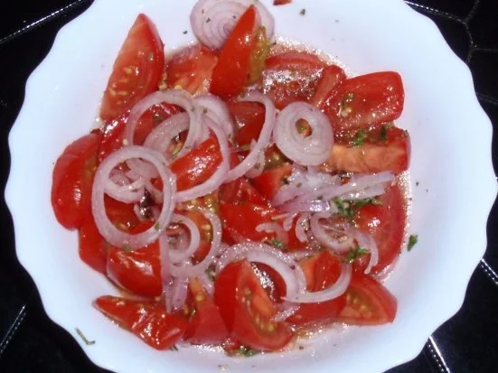 Spargel im Kartoffelmantel mit Tomatensalat - Rezept - Bild Nr. 7