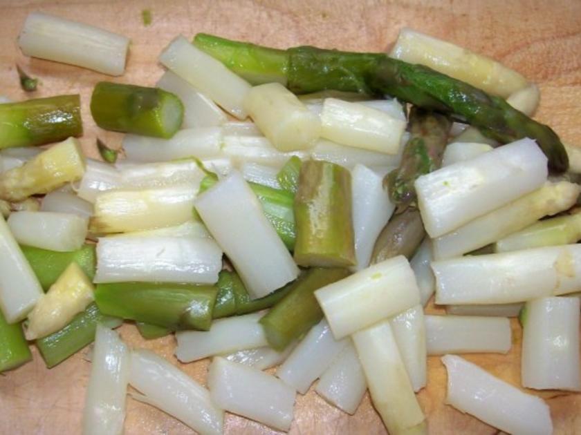 Weiß-grüner Spargel Kartoffel Auflauf - einfach - 146 kcal/100g