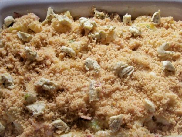 Weiß-grüner Spargel Kartoffel Auflauf - einfach - 146 kcal/100g