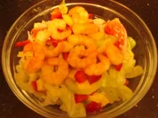 bunter Salat mit Party-Garnelen - Rezept