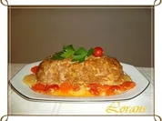 ❀´ Gefüllter Hackbraten auf Gemüsebett`❀´ - Rezept