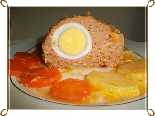 ❀´ Gefüllter Hackbraten auf Gemüsebett`❀´ - Rezept - Bild Nr. 2