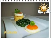 ♣ Kartoffel-Ei Türmchen mit Blattspinat ♣ - Rezept