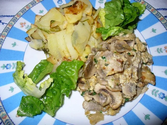 Bratkartoffel mit Champignons - Rezept
