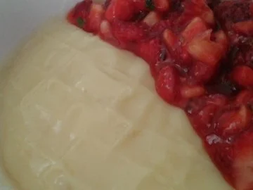 Vanillepudding mit geminzten Erdbeeren - Rezept - Bild Nr. 2