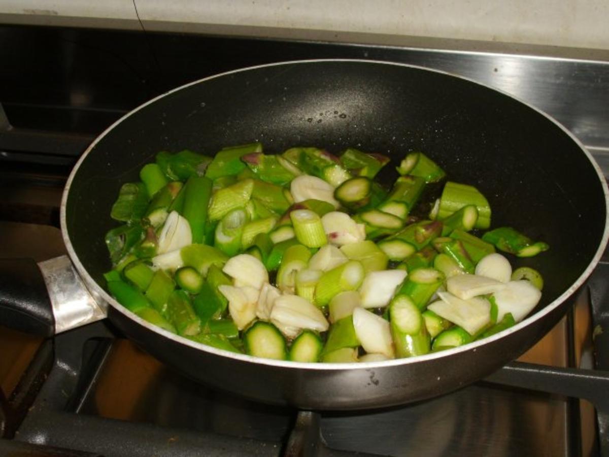 Lauwarmer Salat vom grünen Spargel und Papaya - Rezept - Bild Nr. 3