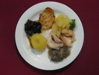 Rezept: Zweierlei Pfannkuchen mit verschiedenen Kompotten u. Geschnetzeltem vom Peter Zweierlei Pfannkuchen mit verschiedenen Kompotten u. Geschnetzeltem vom Peter - Rezept