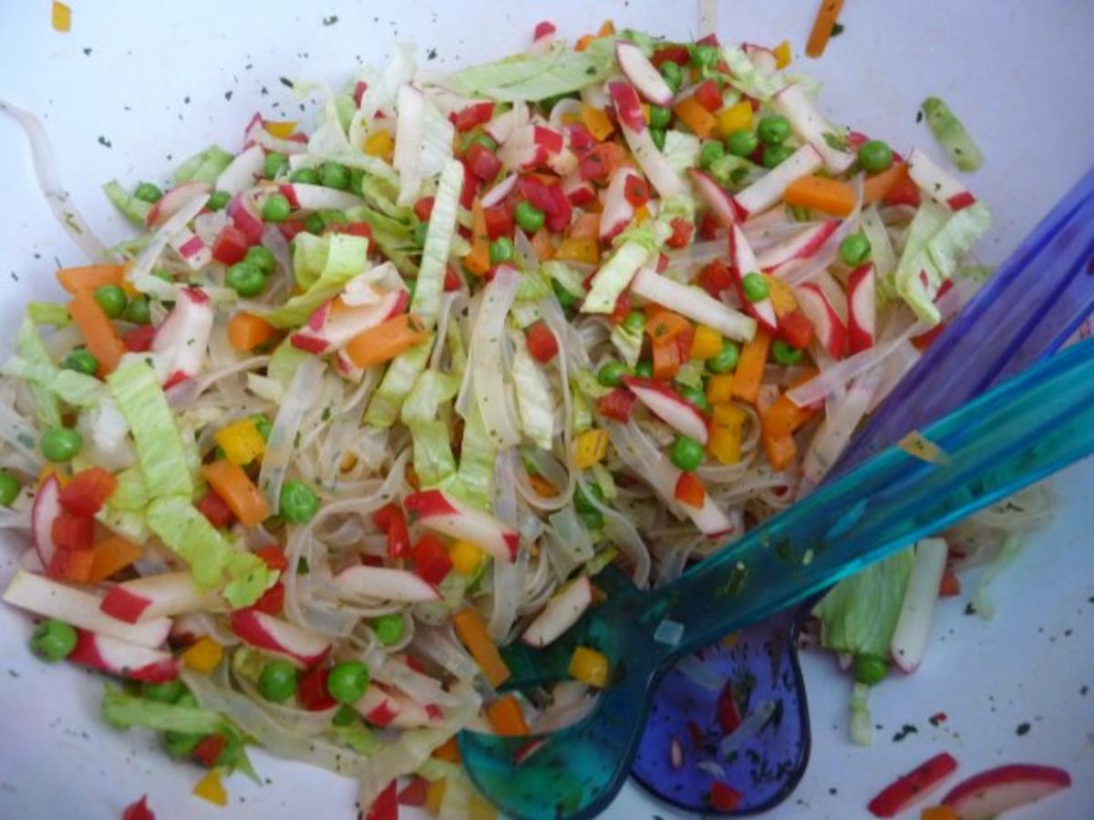 Salat : Glasnudelsalat mit gedämpftem Fisch - Rezept - Bild Nr. 4