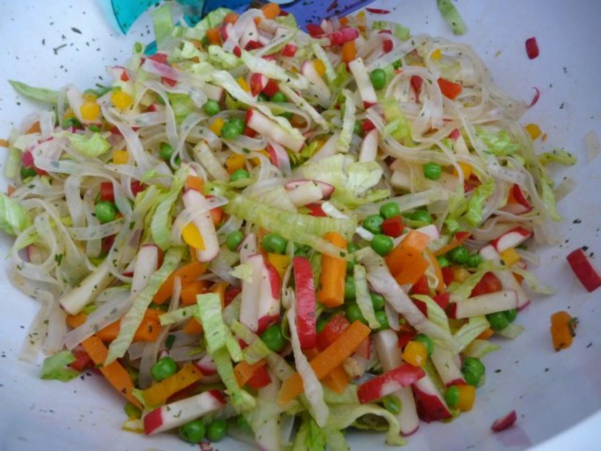 Salat : Glasnudelsalat mit gedämpftem Fisch - Rezept - Bild Nr. 5