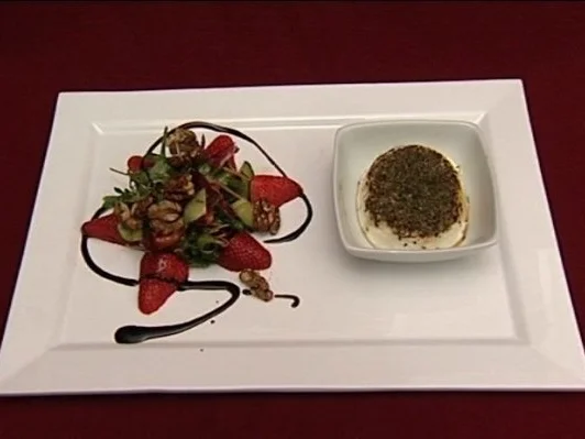 Rezept: Frühlingssalat mit warmem Honig-Ziegenkäse (Isabell Horn) Frühlingssalat mit warmem Honig-Ziegenkäse (Isabell Horn) - Rezept