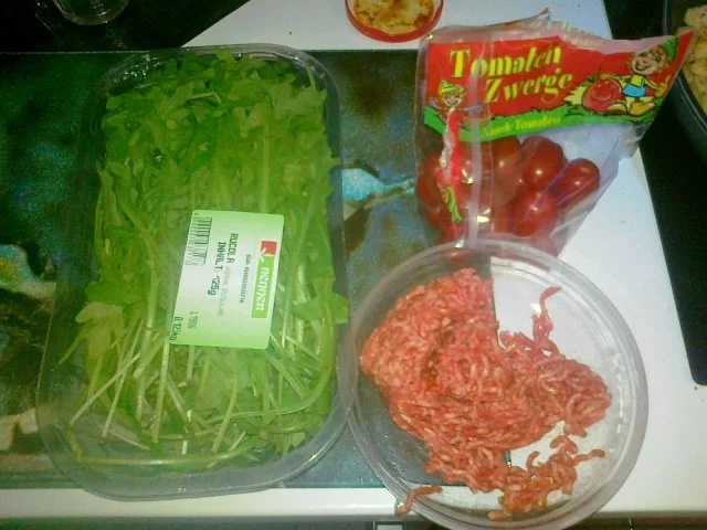 Rezept: Nudelpfanne mit Hack- und Rauke .... Bild Nr. 3 Nudelpfanne mit Hack- und Rauke .... - Rezept - Bild Nr. 3