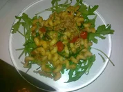 Nudelpfanne mit Hack- und Rauke .... - Rezept