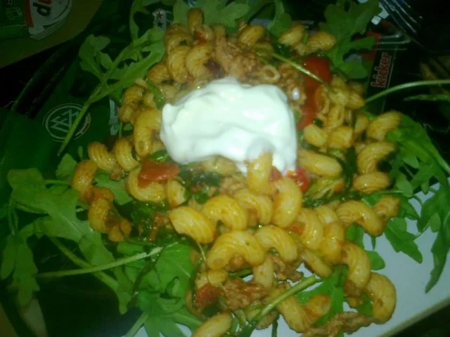 Rezept: Nudelpfanne mit Hack- und Rauke .... Bild Nr. 11 Nudelpfanne mit Hack- und Rauke .... - Rezept - Bild Nr. 11