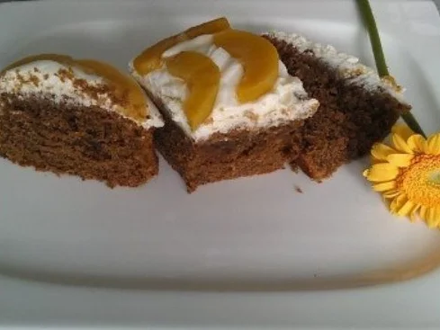 Nussnougat Schnitten mit Pfirsich Sahnehaube - Rezept - Bild Nr. 13