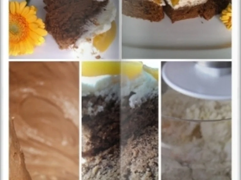 Nussnougat Schnitten mit Pfirsich Sahnehaube - Rezept - Bild Nr. 21