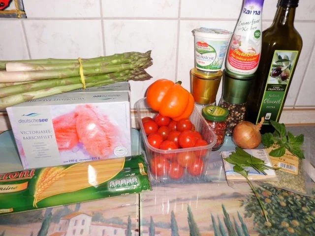 Fisch: Victoriaseebarsch auf Gemüse-Rahmpasta - Rezept - Bild Nr. 2