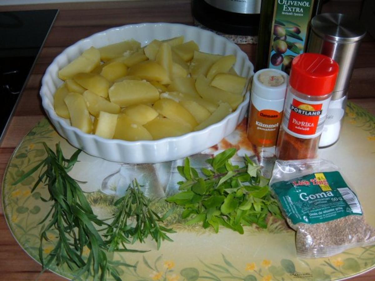 Beilagen :Kartoffeln überbacken...mit Kräutern aus dem Garten - Rezept - Bild Nr. 3
