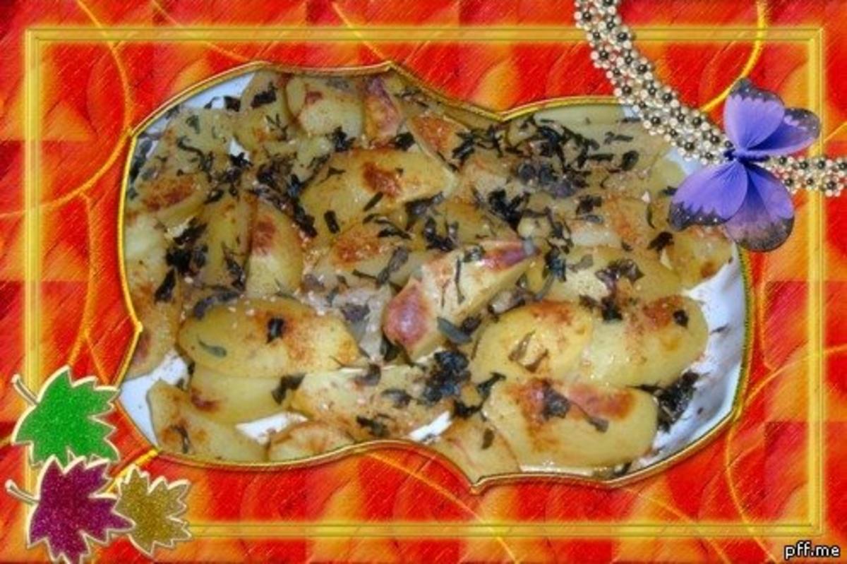 Beilagen :Kartoffeln überbacken...mit Kräutern aus dem Garten - Rezept - Bild Nr. 2