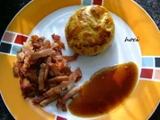 Candlelightdinner zw. " HARAKIRI - Fleisch " & Blätterteigbällchen gefüllt mit Wokgemüse - Rezept