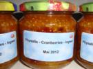 Physalis-Cranberries-Ingwer Marmelade - Rezept