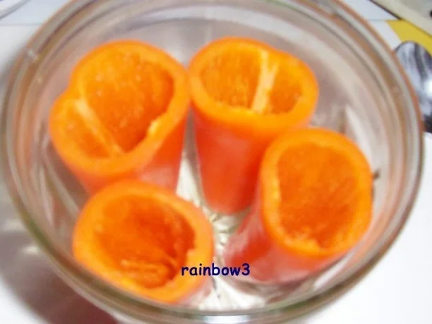 Kochen: Gefüllte Spitzpaprikaschoten zu Minutensteaks - Rezept - Bild Nr. 3