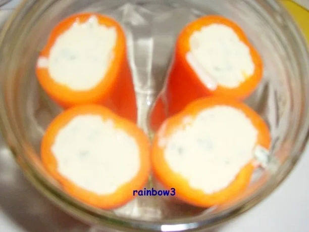 Kochen: Gefüllte Spitzpaprikaschoten zu Minutensteaks - Rezept - Bild Nr. 4