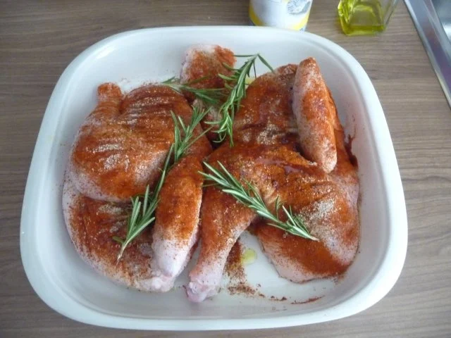 Geflügel : Grillhähnchen mit Rosmarin aus der Auflaufform - Rezept - Bild Nr. 5