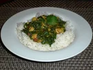 Hühnchencurry mit Blattspinat - Rezept